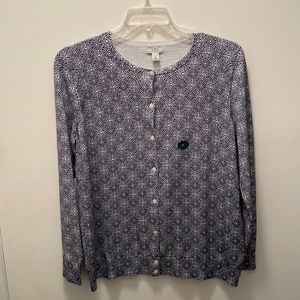 NWT L.L. Bean Women’s Supima Blend Essential Button Front Cardigan, Size XL